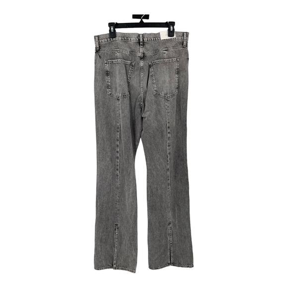 7 For All Mankind jeans Easy Boot center back split gray size 32 - Picture 5 of 9